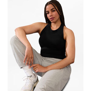 Athleta Renew Seamless Ribbed Racerback Tank Black Plus 2X